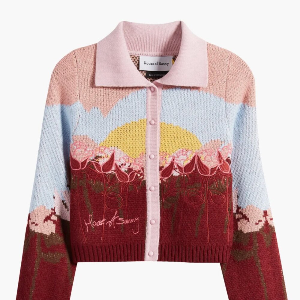 House of Sunny Garden of Eden Cardigan Sweater NWT US Size 2 ~ $170 retail